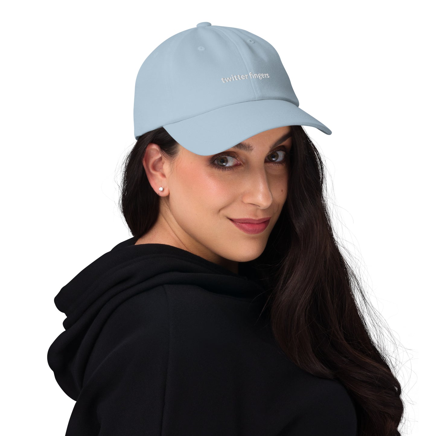 twitter fingers Dad Hat