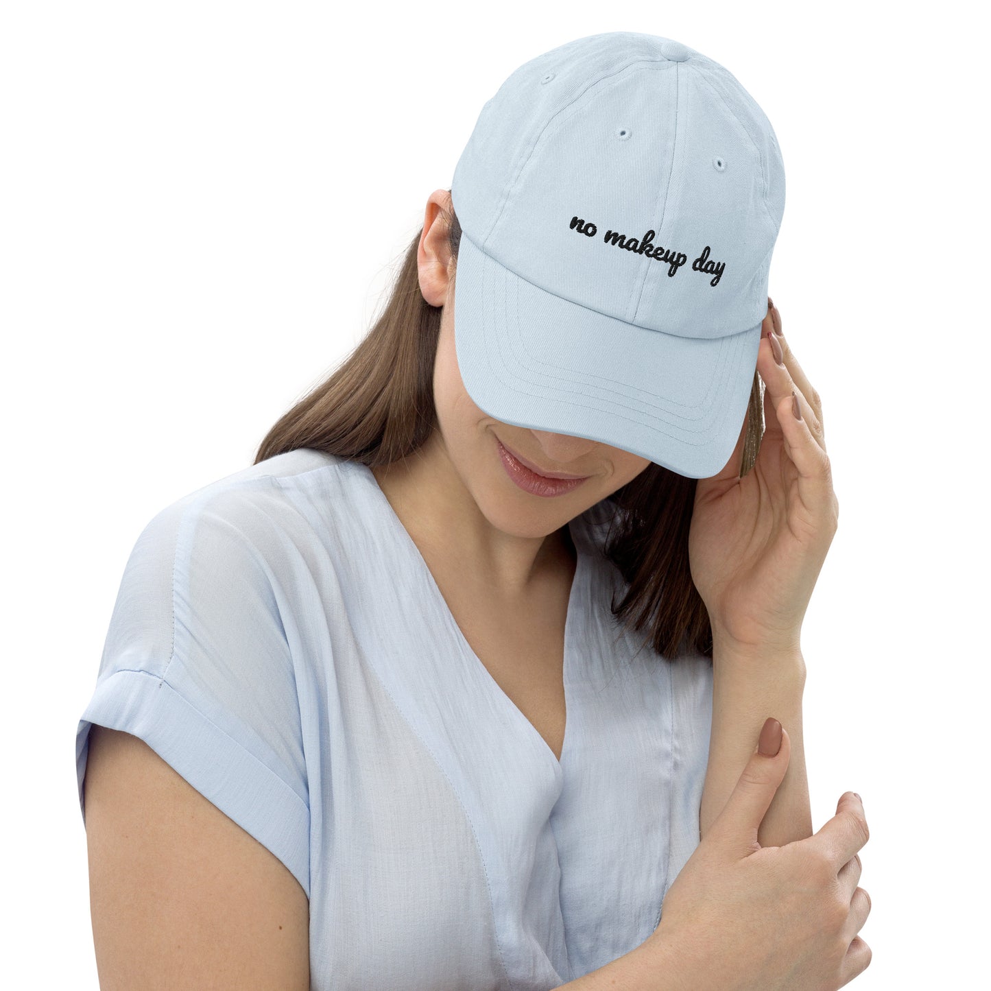 no makeup day Pastel Baseball Hat