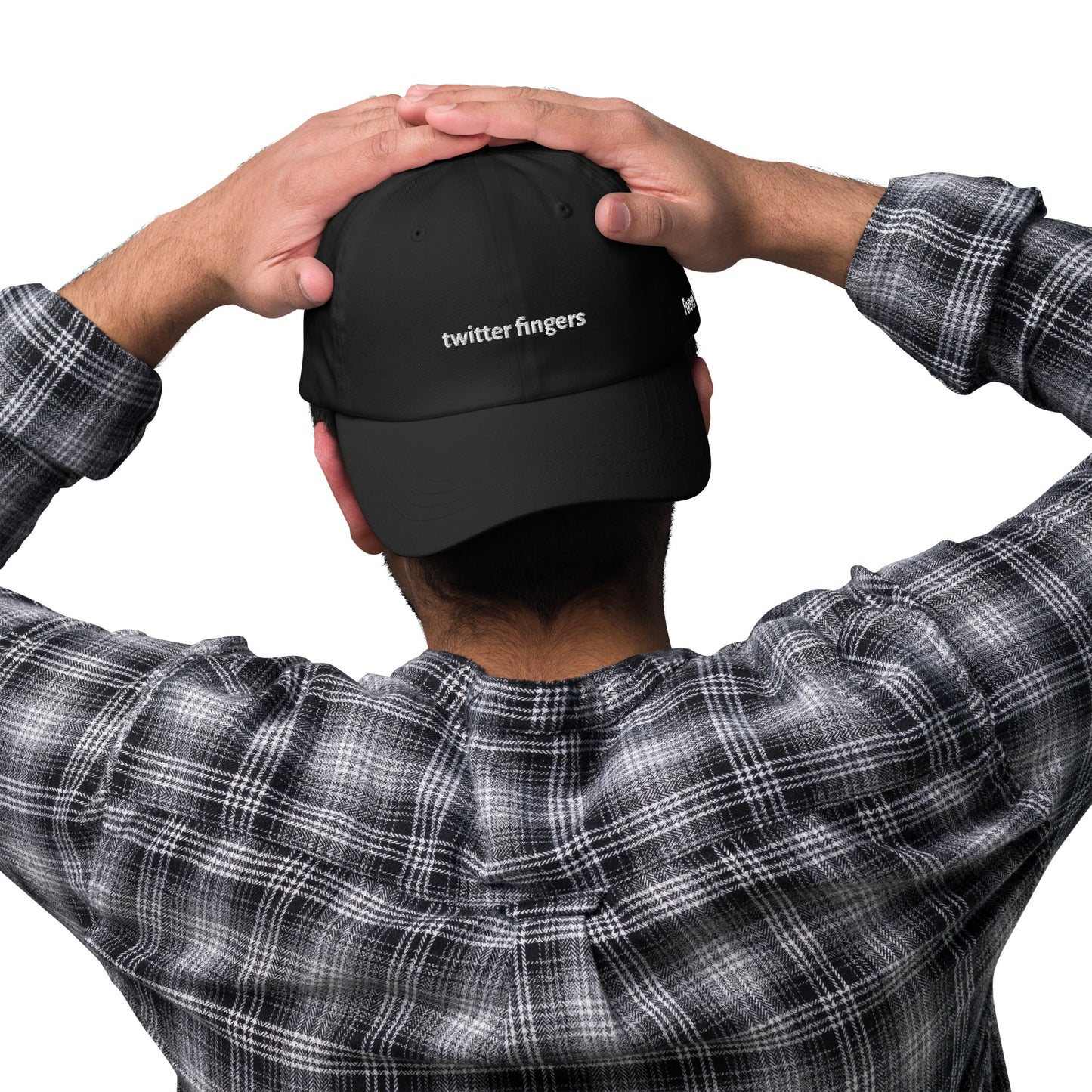 twitter fingers Dad Hat