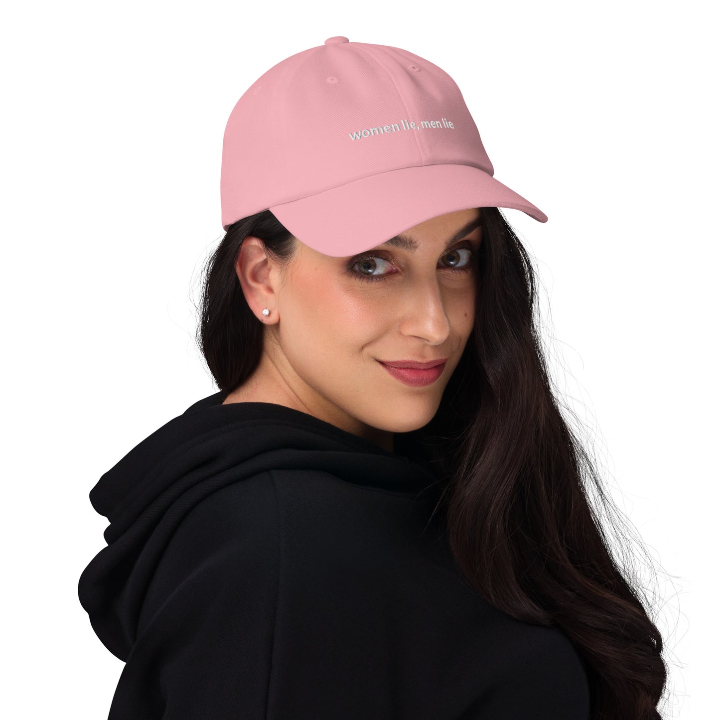 women lie, men lie Dad Hat
