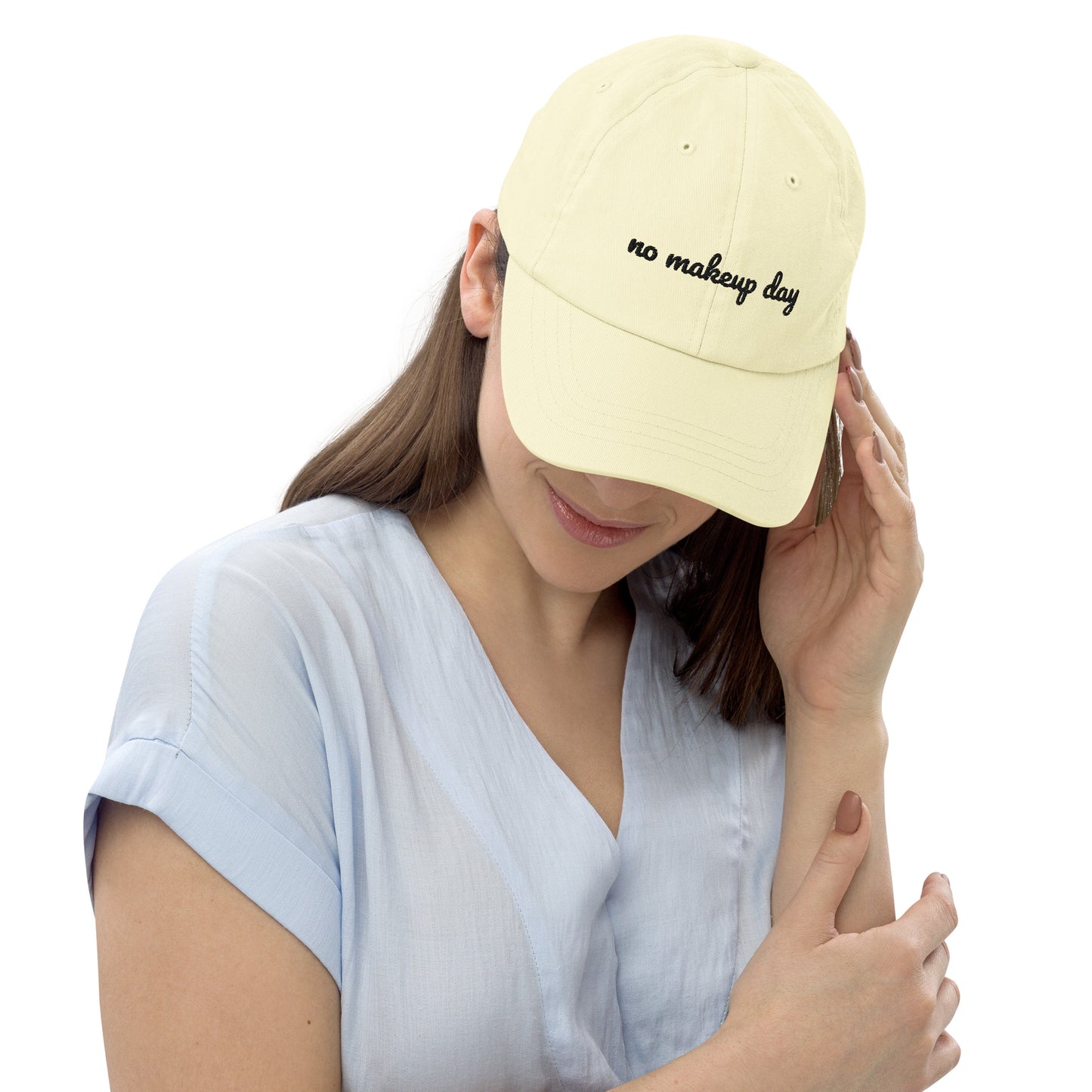 no makeup day Pastel Baseball Hat