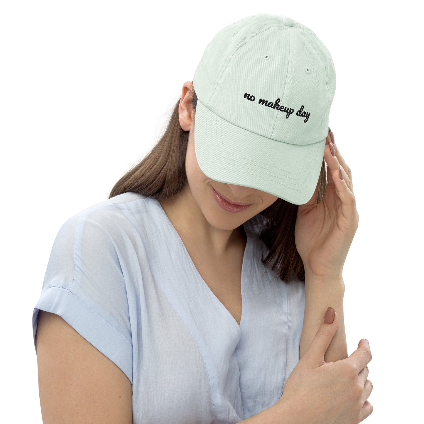 no makeup day Pastel Baseball Hat
