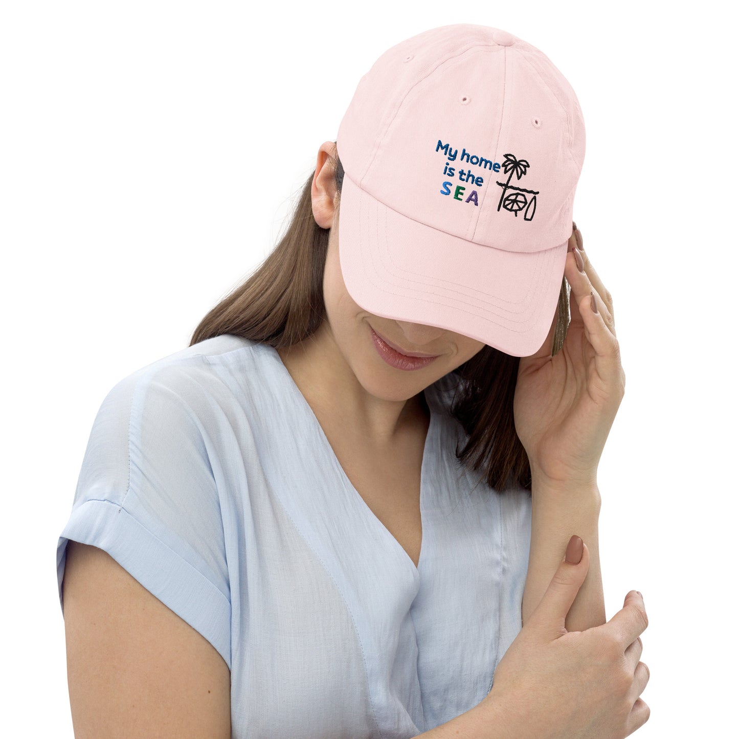 My Home is the Sea Pastel Baseball Hat