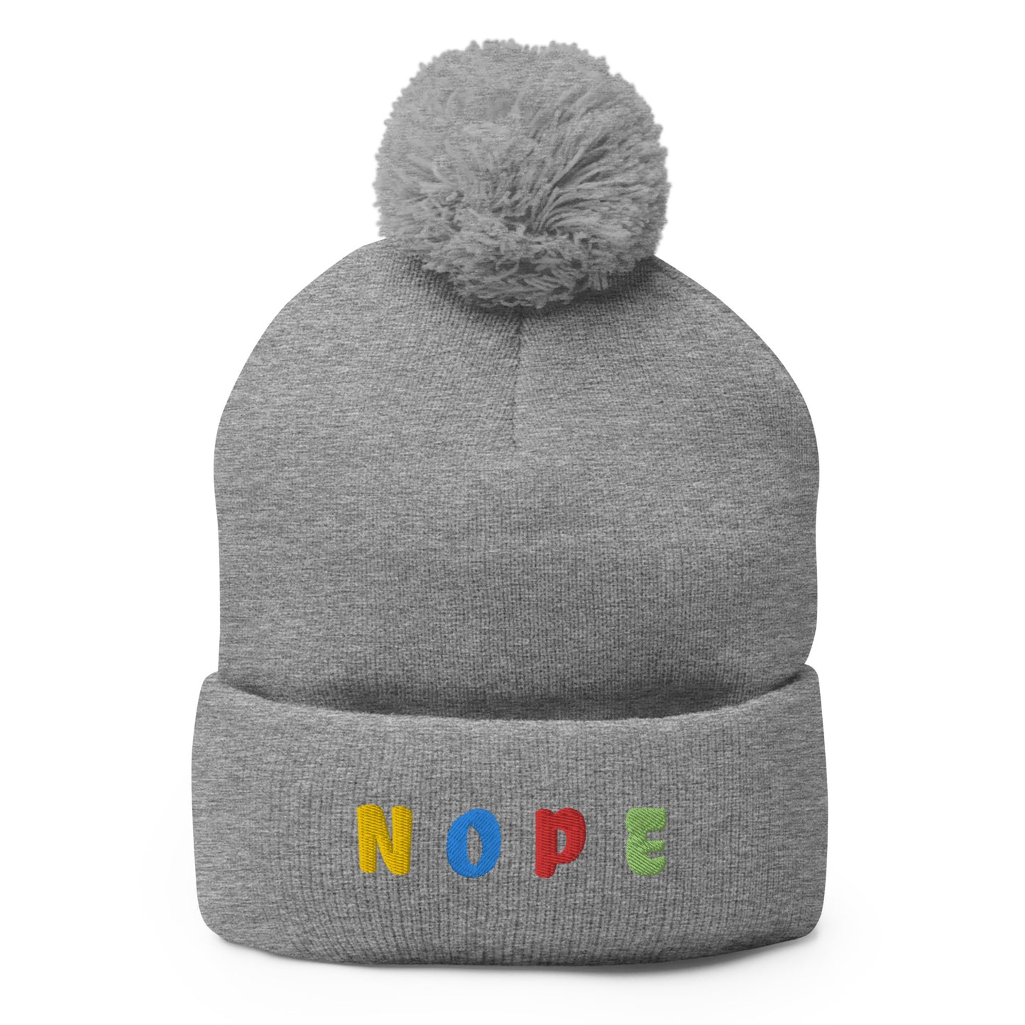 NOPE Pom-Pom Beanie