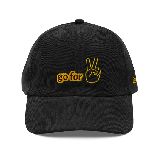 ASU go for 2 Black Vintage Corduroy Hat