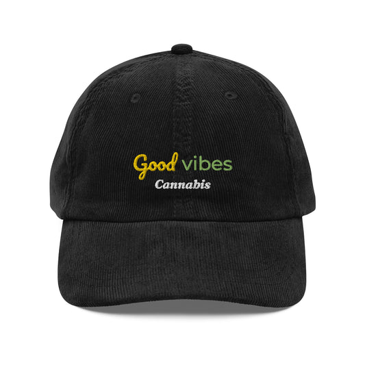Good Vibes Vintage Corduroy Hat